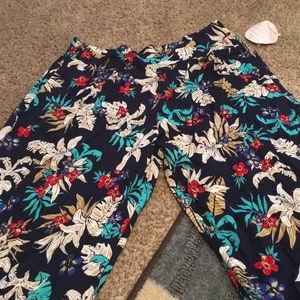 Cute tropical print pants/trousers